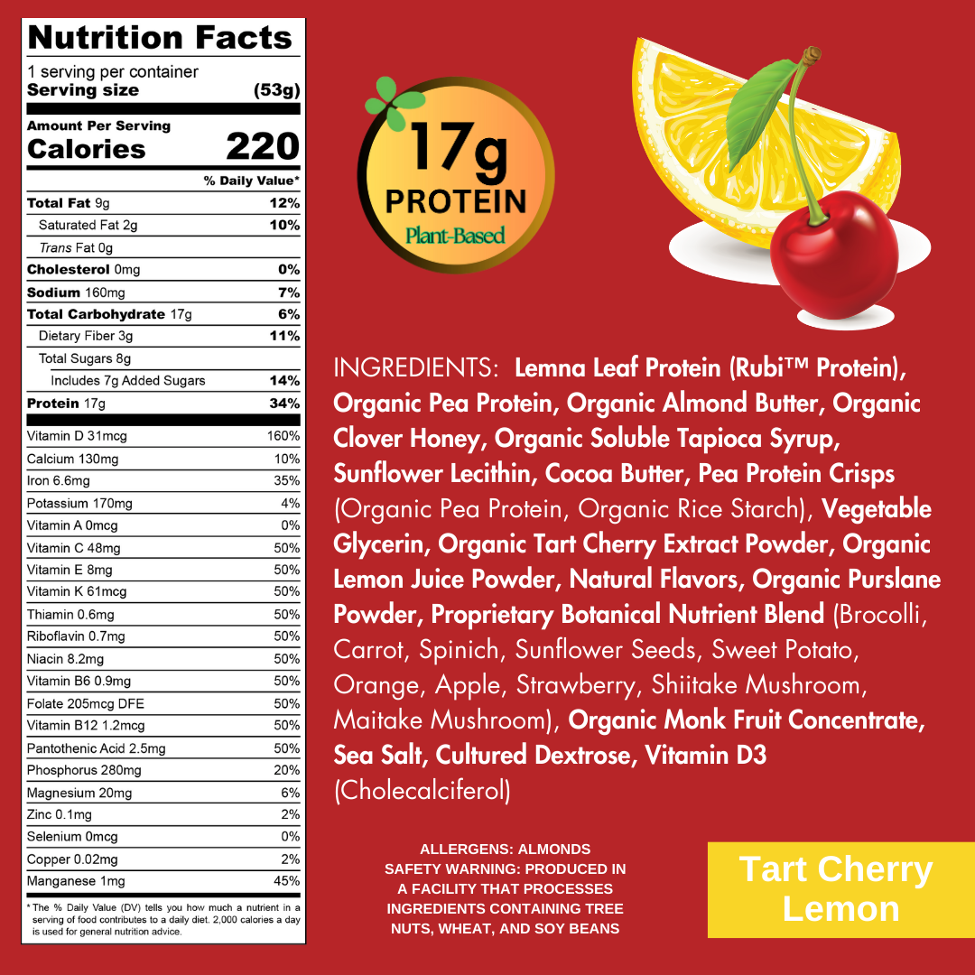 Tart Cherry Lemon Protein Bar